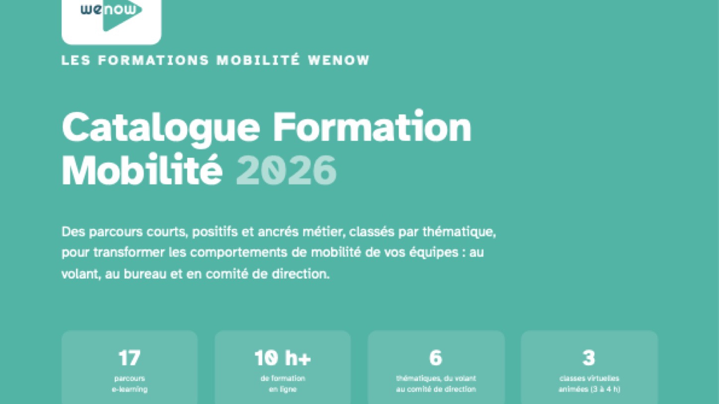 Catalogue Formation Mobilité WeNow 2026