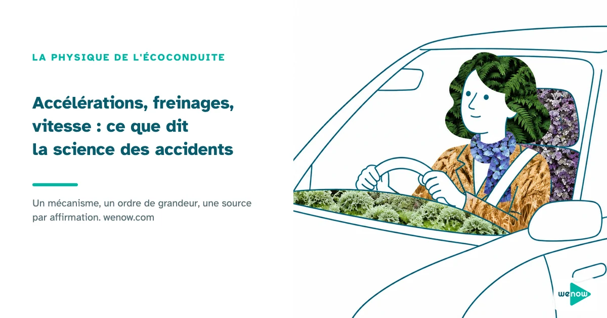 Une conductrice concentrée regarde loin devant, mains sur le volant : anticiper évite le freinage brusque
